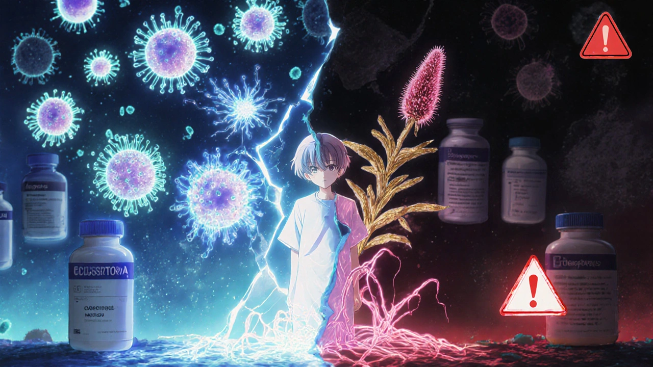 Echinacée et immunosuppresseurs : un risque d'interaction dangereuse pour le système immunitaire