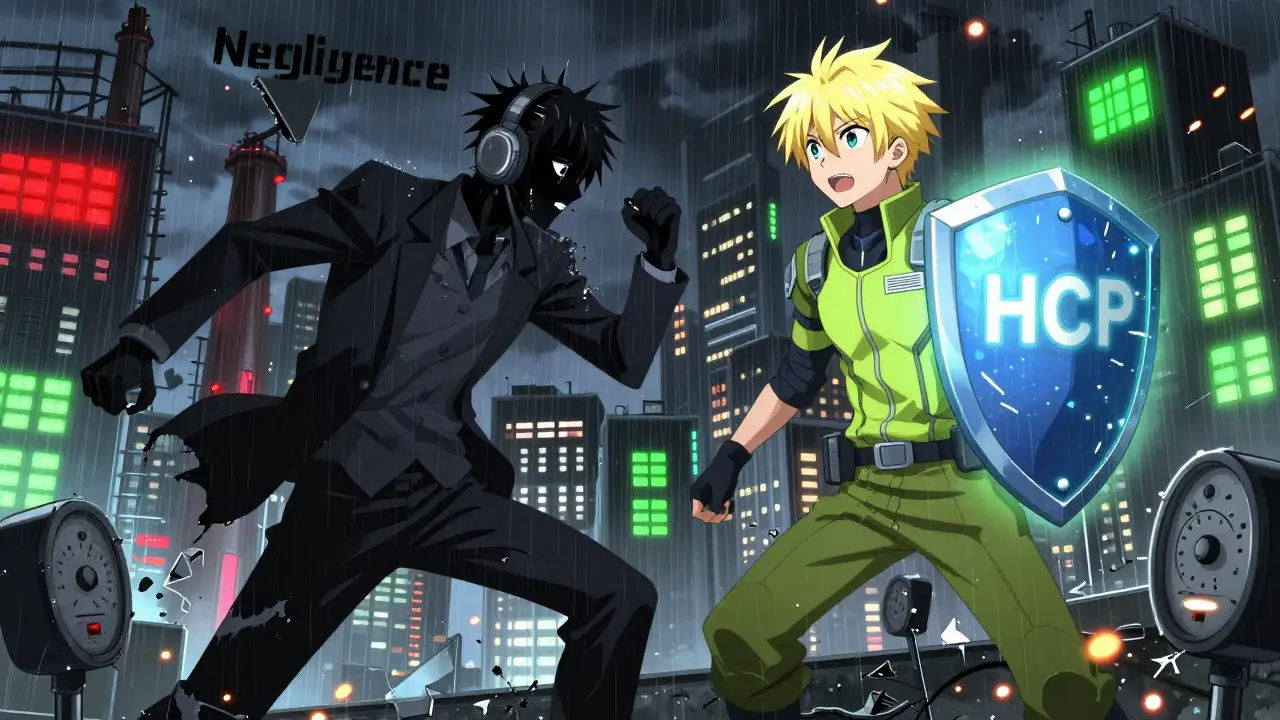 Combat symbolique entre la négligence et la protection auditive dans un environnement industriel.