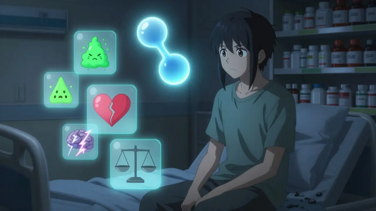 Effets secondaires des ISRS : Aperçu complet des symptômes légers aux graves